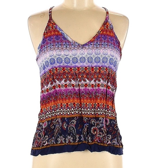 It Girl tank Multicolor Stripe Sz L - Picture 3 of 16